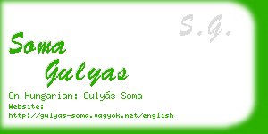 soma gulyas business card